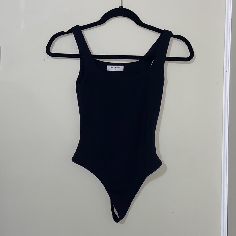 🤎babaton black contour tank bodysuit